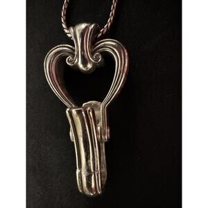 Brighton Badge Clip Holder "Sweetie Heart" 34” Silver Chain Lanyard